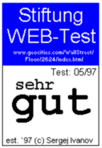 ["Stiftung WEB-Test" Auszeichnung "sehr gut"]